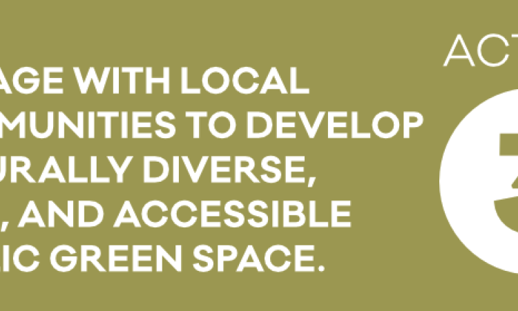 Graphic featuring Action 3 from the Wellbeing Communities Manifesto