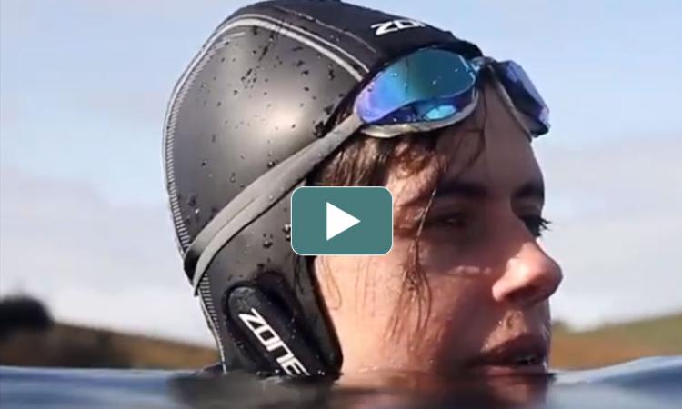 Image of Caroline swimming