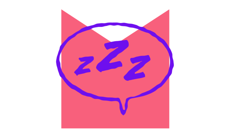 Zzzz speech bubble graphic
